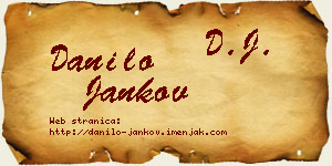 Danilo Jankov vizit kartica